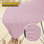 Housse chaise moderne rose clair rayures horizontales élasthanne polyester adjustable banquets mariage