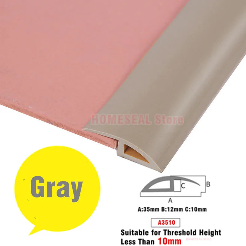 bande transition sol pvc autoadhésive noir beige moderne 3mm 7mm 12mm