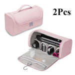 Sac rangement polyestère rose clair moderne accessoires coiffure réutilisable uni mat