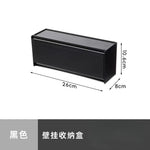 boîte rangement réutilisable blanc noir moderne compartiments éponge bâtonnets oreille cosmétiques sans perçage fixations
