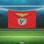 drapeau sport lisboa benfica rouge aigle doré classique intérieur décoration chambre polyester tissage rectangle