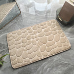 tapis bain antidérapant imitation galets gris marron beige moderne zen