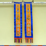 décoration murale rubans brodés multicolores motifs floraux clips métalliques traditionnels