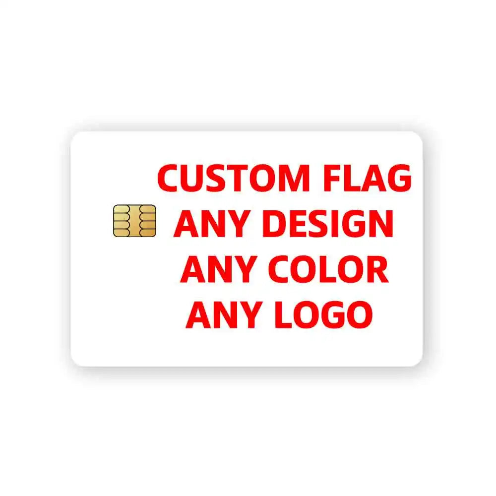 protège cartes personnalisables adhésifs blancs moderne texte logo cartes bancaires couleurs tùy chỉnh