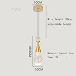 suspension lumineuse moderne cristal doré bubbles led chambre salon étincelante contemporain éclairageintérieur