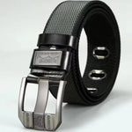 ceinture homme toile marron bleu marine beige noir moderne maille fine boucle clic