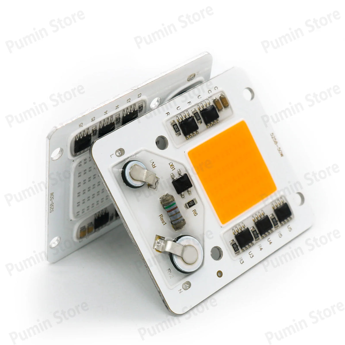 ampoule led cob 50w 3000k 4000k 6500k blanc orange jaune vert bleu rouge circuits