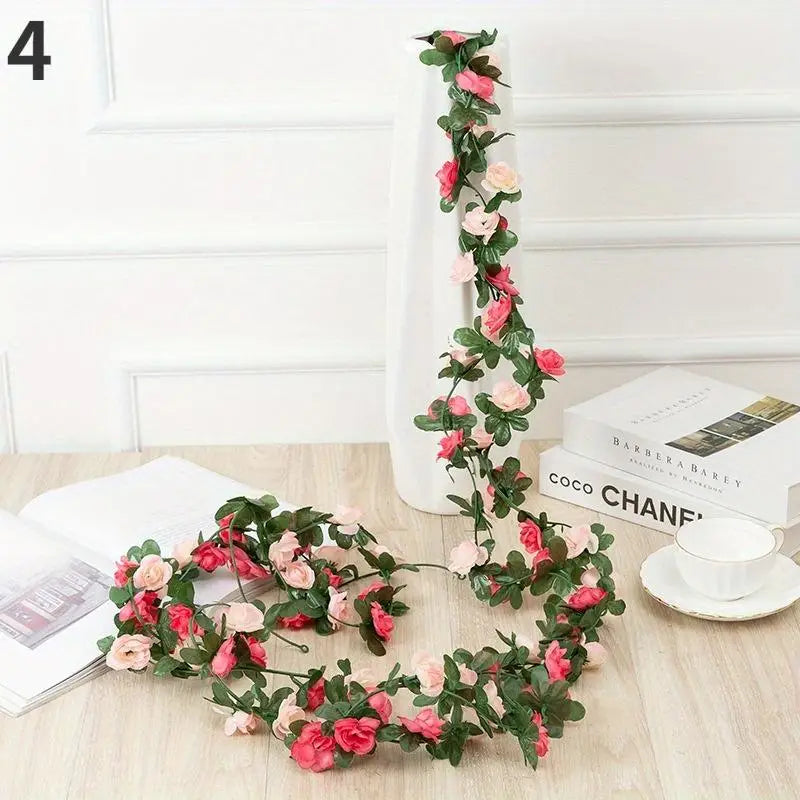 guirlande fleurs artificielles roses décoratives intérieur mariage anniversaire romantique printemps automne événements