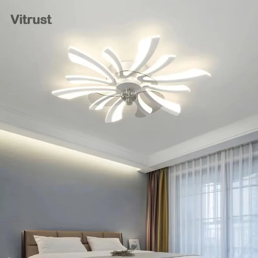 plafonnier moderne or noir feuilles stylisées led télécommande flux lumineux 2000 82000 tension 110