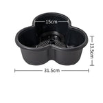 pots fleurs gris orange moderne roulettes plastique jardin adultes