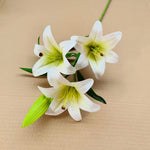 bouquet fleurs artificielles lys jaune rose orange blanc decoration maison soie moderneintérieur