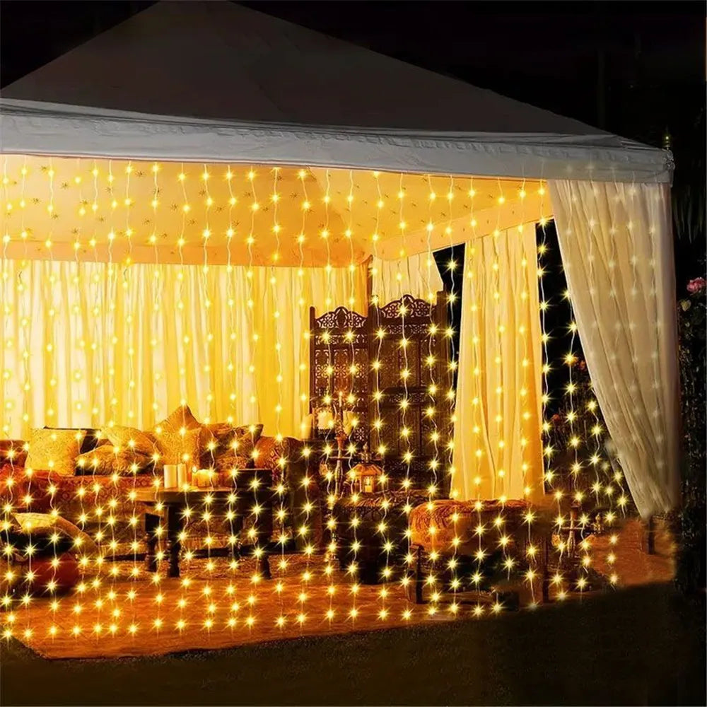guirlande lumineuse led blanc moderne 3m 3m 300 led points lumineux auto batterie non