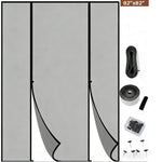 rideau porte magnétique anti insectes polyester noir maille fine moderne plié maison sécurité chambre