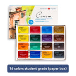 peintures aquarelle 12 16 24 36 couleurs bleu rouge jaune verte palette étudiante