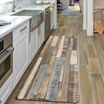 tapis rustique patchwork bois beige gris bleu clair antidérapant moderne intérieur extérieur