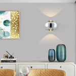 applique murale led verre or noir moderne brillants intérieur salon chambre