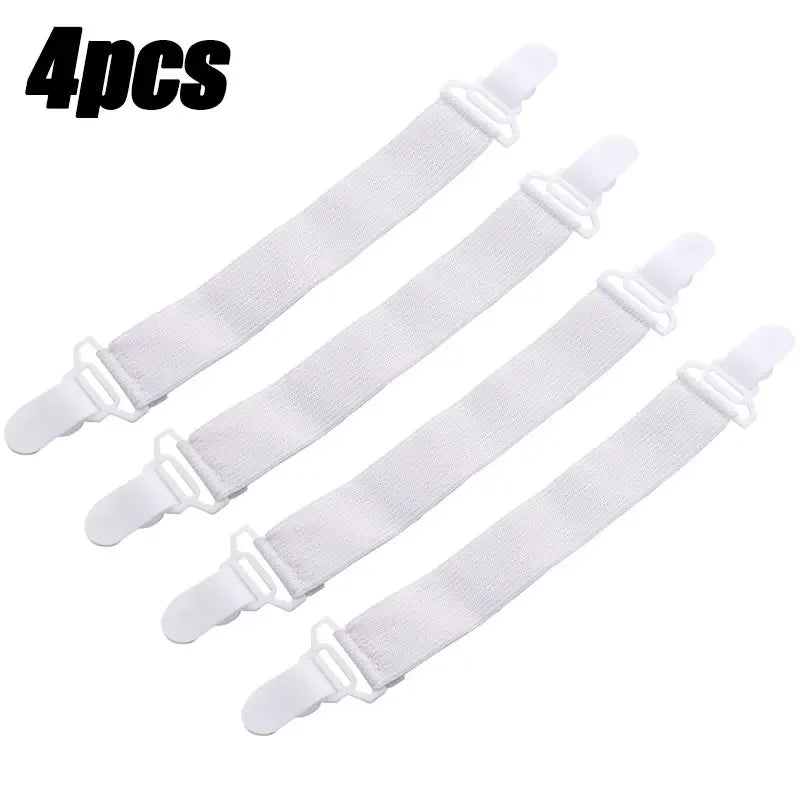 attaches drap métal élastique blanc noir utilitaires clips ressorts ensemble fixations couvertures lit canapé