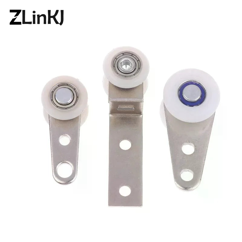 roulettes porte coulissante argenté blanc quincaillerie industrielle utilitaire métal plastique fixations trous vis fenêtre