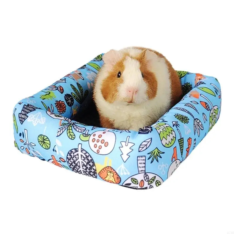 lit hamster confortable moderne fraises roses fond rose clair marron clair blanc