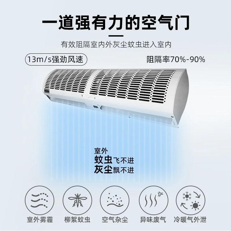 ventilateur d'air blanc moderne grille noire fixations murales dimensions variées jusqu'à 2m