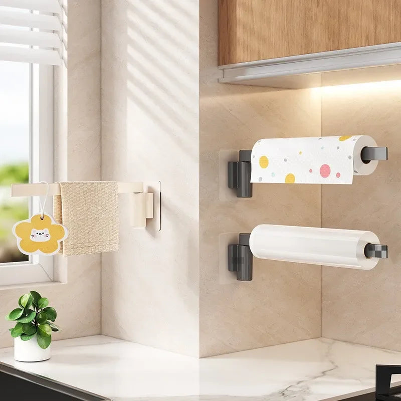 porte serviettes rotatif mural multi fonctions moderne serviettes rouleaux papier toilette rangement adhésif fixations