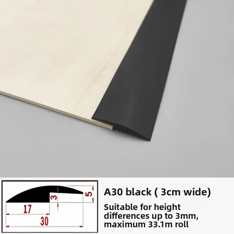 joint transition auto adhésif beige noir gris brun clair aspect bois moderne epaisseur 3cm