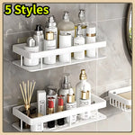 étagères rangement adhésives modernes blanc noir imperméables métal lisses bouteilles cosmétiques flacons parfum encens