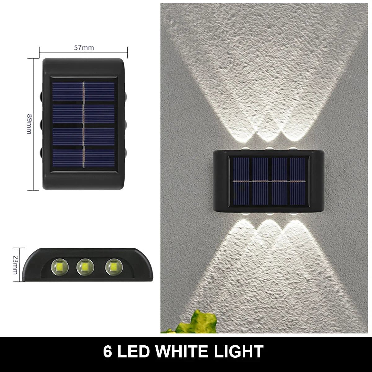 Lampes murales solaires LED modernes 10 blanc chaud jardin extérieur ip65 autonomes vacances