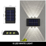 Lampes murales solaires LED modernes 10 blanc chaud jardin extérieur ip65 autonomes vacances