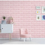 panneaux décoratifs murals adhésifs briques 3d blanc jaune rose bleu noir modernes