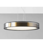 lampe suspendue moderne or noir blanc lisse brillante salon chambrehôtel