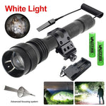 lampe torche led rechargeable 10w noir texturé moderne clip batteries aa camping chasse pêche