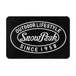 tapis bain blanc logo snow peak moderne imperméable antislip polyester coton knits classic minimaliste