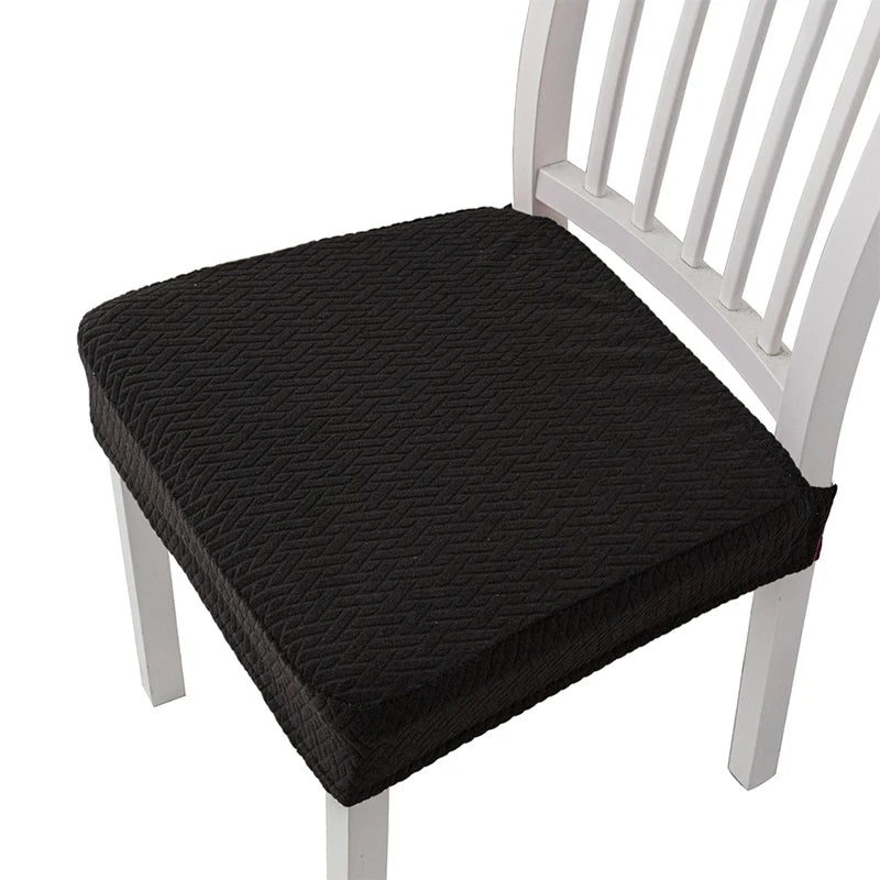 coussin chaise moderne tissé carreaux noir gris vert beige élasthanne polyester lavable adhésif protection
