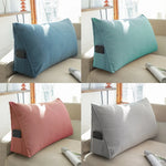 coussin triangle moderne laveable beige gris rose bleu incliné lit siège