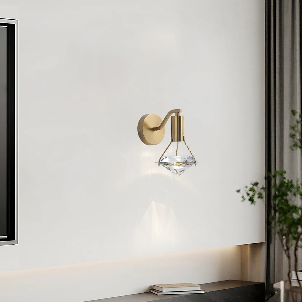 applique murale moderne or transparente éclairage cuisine salle manger led 90 260v flux lumineux