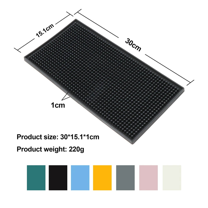 tapis bar silicone perforé moderne noir gris rose blanc perforations respectueux environnement