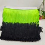 franges dégradées 100% rayonne rose bleu vert noir blanc orange violet modernes 20cm