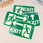 panneau sortie lumineux vert adhésif graphique moderne silhouette mouvement directionnel sécurité évacuation