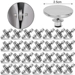 aimants magnétiques adhésifs argentés modernes rideaux 10 paires 17mm 20 paires 20mm 25mm 40