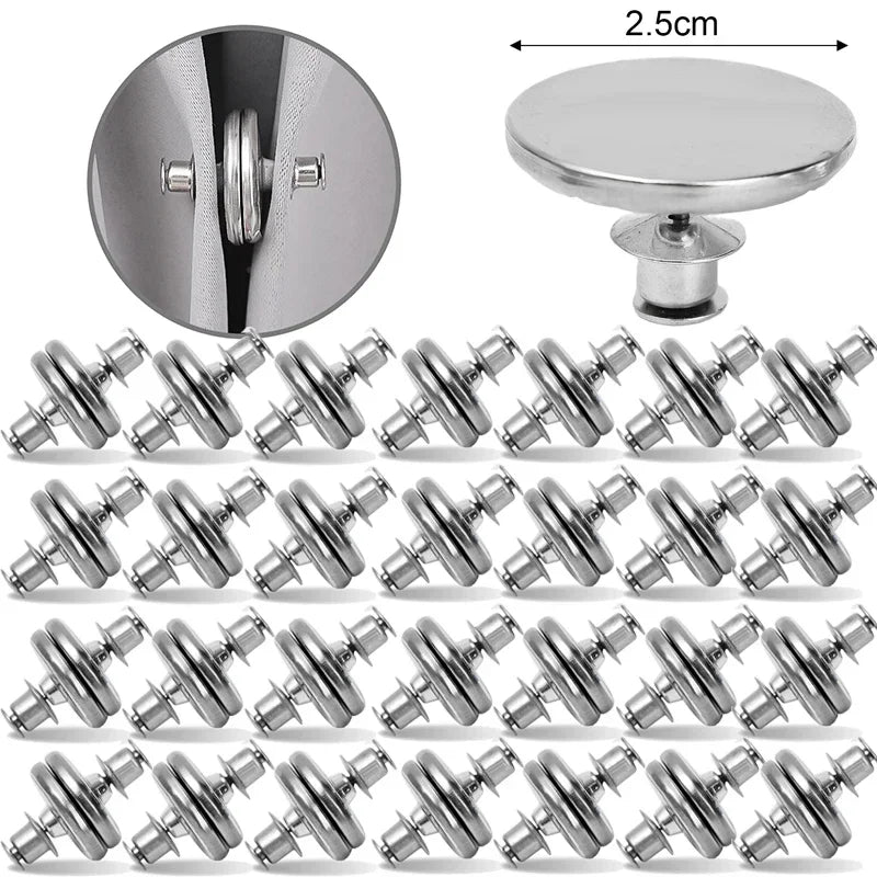 aimants magnétiques adhésifs argentés modernes rideaux 10 paires 17mm 20 paires 20mm 25mm 40
