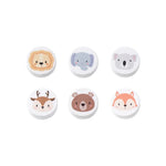 boutons tiroir animaux motifs modernes cartoon vis fixés blanc beige marron gris rose bleu