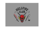 tapisserie gothique démon horreur hellfire club gris clair illustration graphique salon chambre coucher 150cm