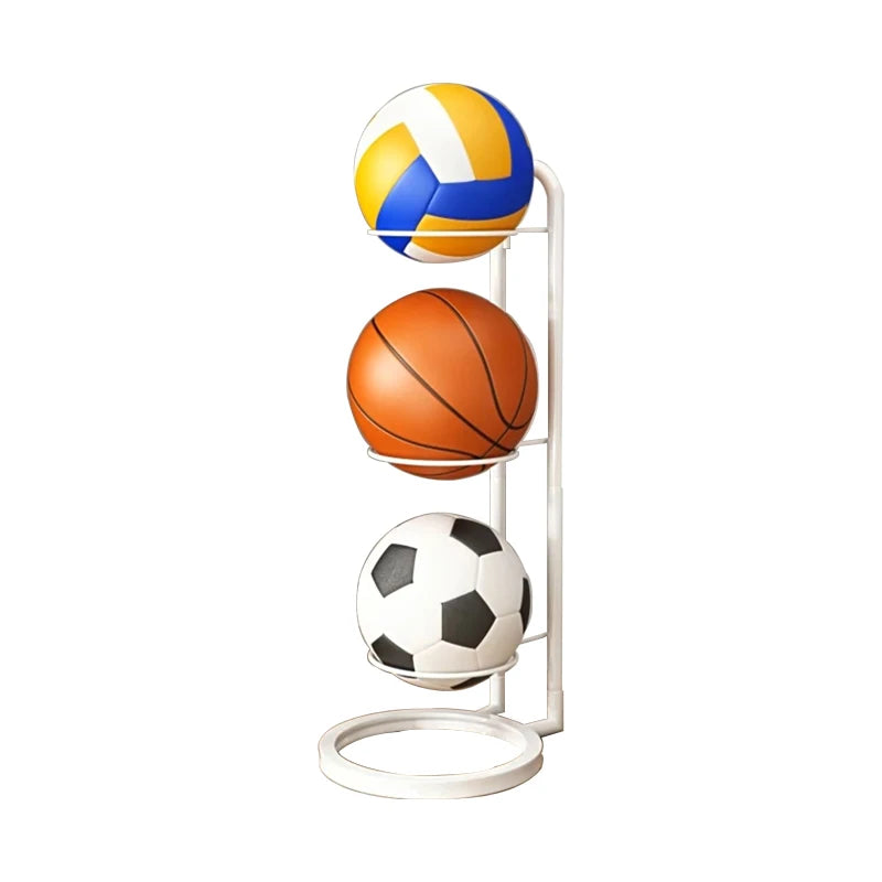 support balles sport moderne blanc noir trois couches intérieur salon volleyball basketball football