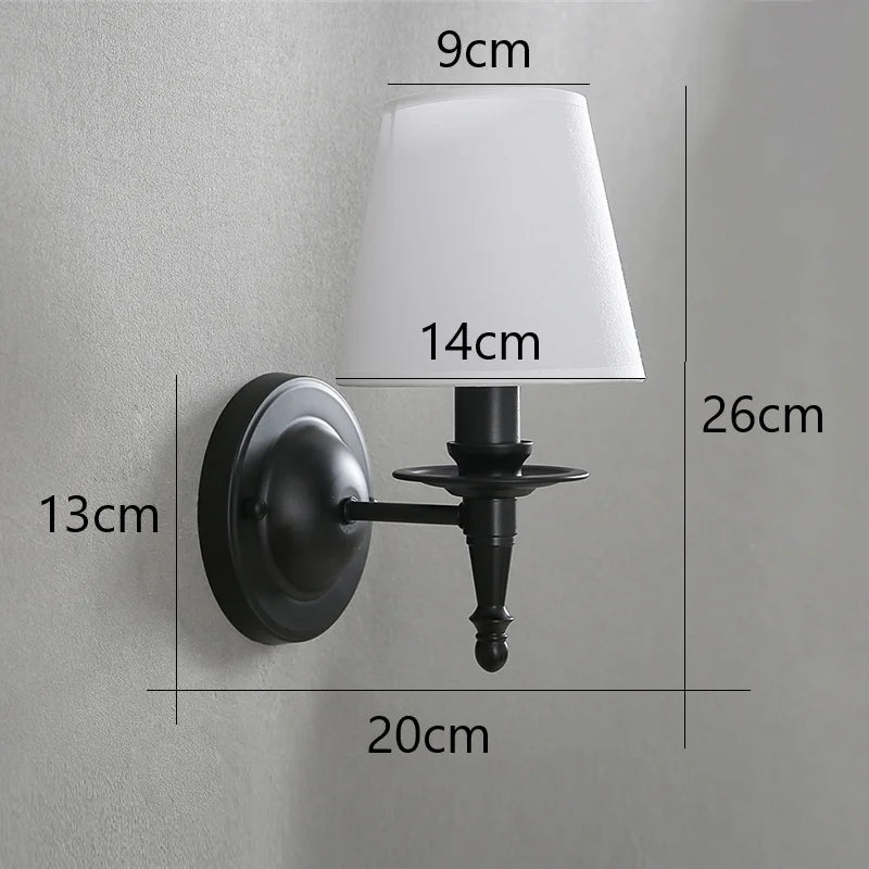 lampes murales or noir abat jour opaque classique traditionnel chambre coucher