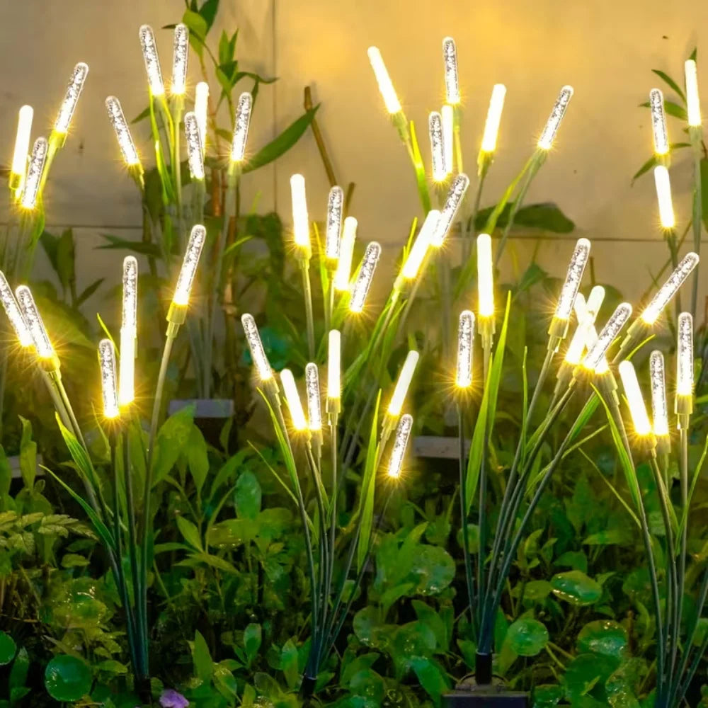 luminaire solaire épi vert led moderne décoration patio jardin clips ip65 inoxydable
