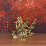 statue dorée phénix relief sculpté oiseau mythique artisanal intérieur salon decoration