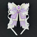 épinglette cheveux bleu clair rose pâle vert pastel papillon strass élégante occasion fête anniversaire