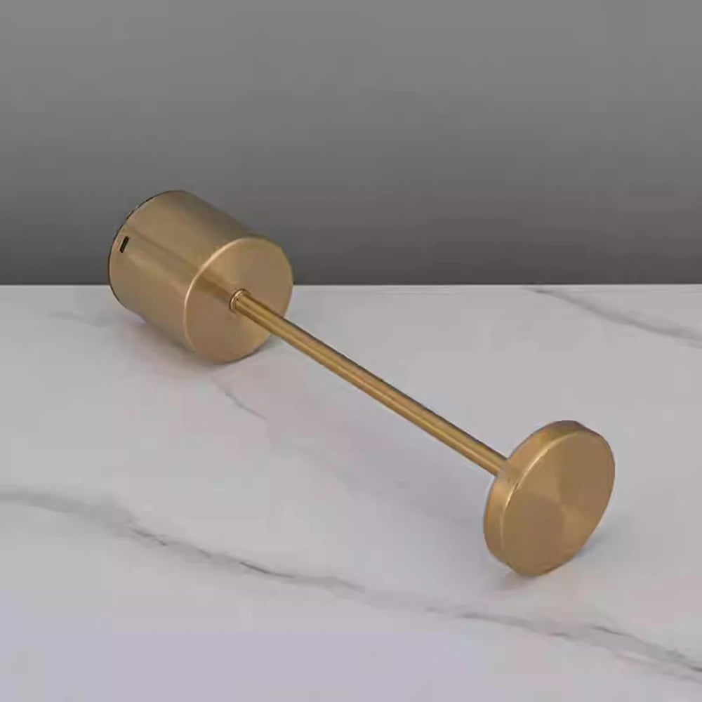 lampe table moderne dorée rechargeable flux lumineux réglable interrupteur tactile contemporain base fer