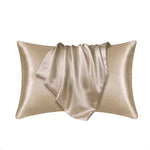 taies d'oreiller soie gris satinées modernes non toxiques hypoallergéniques 51x66cm 51x76cm